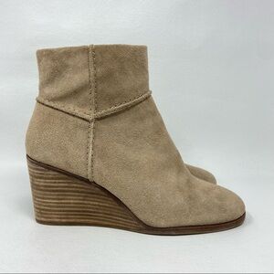 Lucky Brand LP- Zollini Dune Cow Split Suede Booties, Women’s Size 7.5M